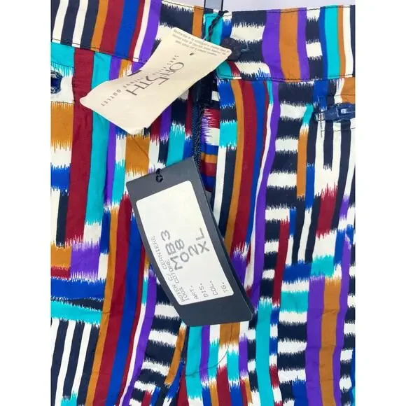 MISSONI rare funky color block printed men shorts , italian designer size XL NWT